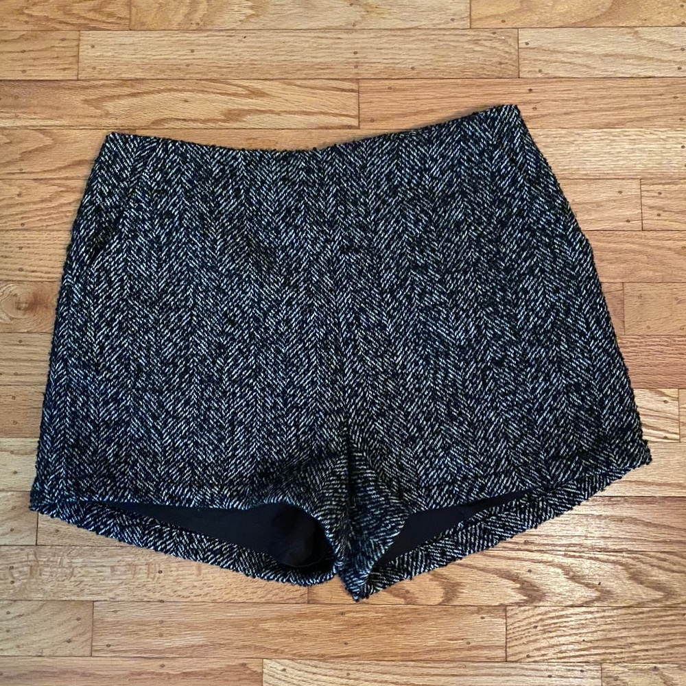 Tweed high waisted shorts